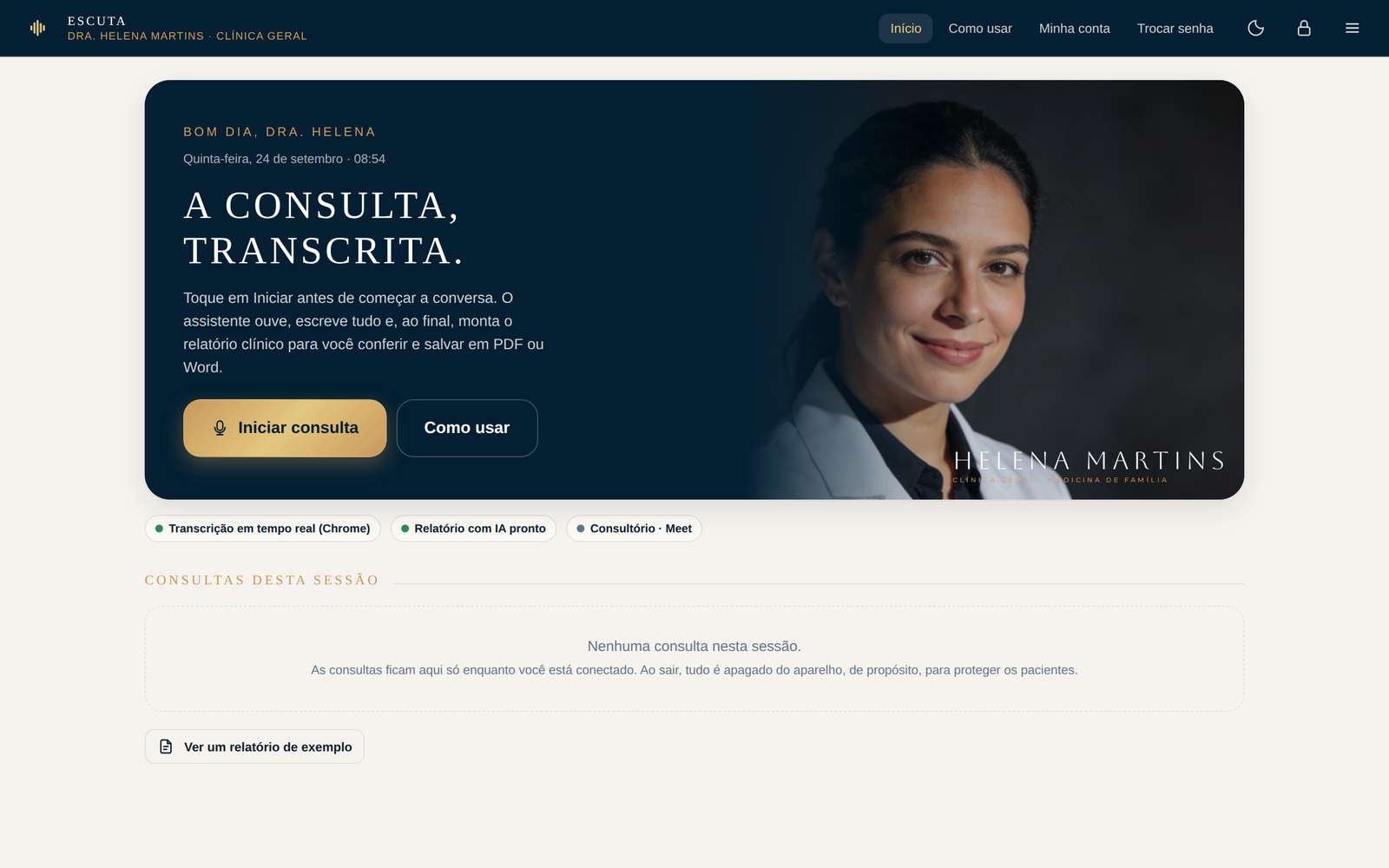 Tela inicial personalizada